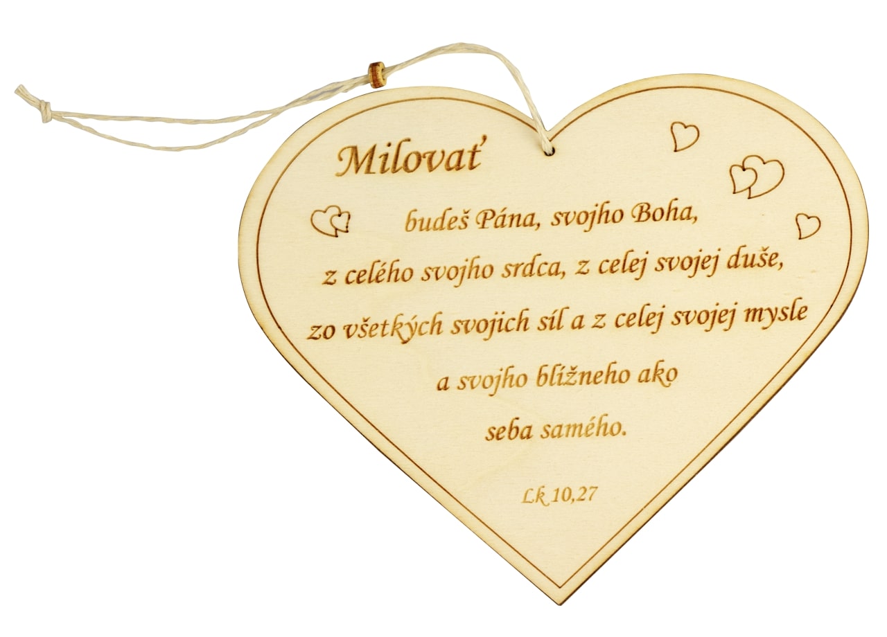 D srdce 16 cm milovat budes pana
